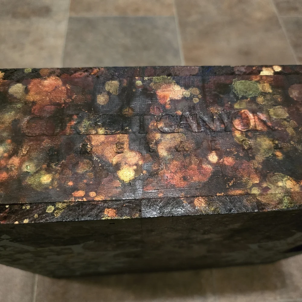 HANDCRAFTED Upcycled Wood Wine Box HANDPAINTED Barwear Travel Picnic Festival